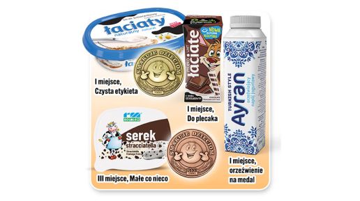 Produkty Mlekpolu z nagrodami w konkursie Smakuje Dzieciom