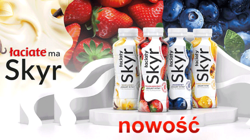 Łaciate zaskakuje! Nowa butelka, nowa energia, nowy produkt – skyr pitny Łaciaty