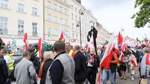 Protest rolnikow w Warszawie