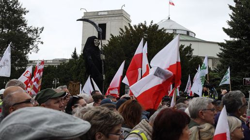 Protest rolnikow w Warszawie